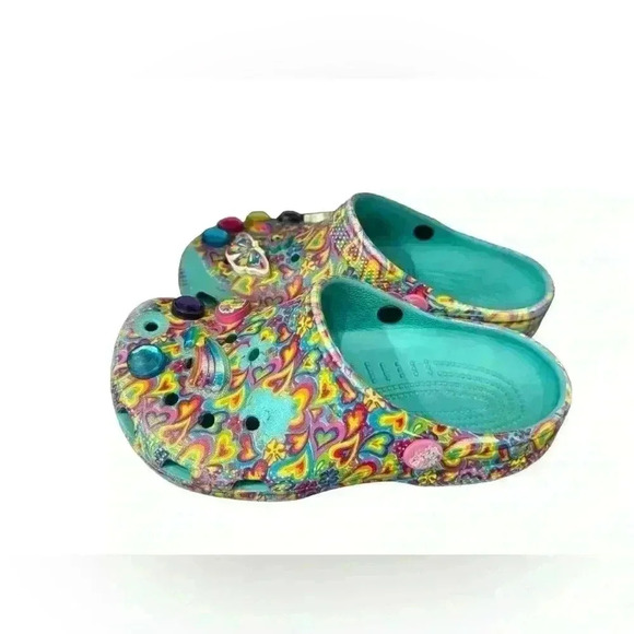 Girls Lisa Frank Crocs- size 1 - Picture 1 of 5